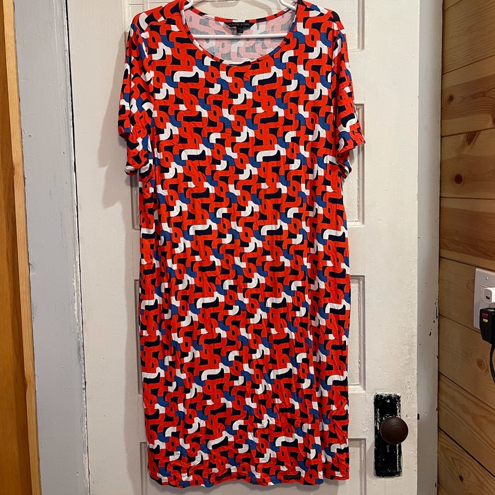 Felicity & Coco Casual Red, White, and Blue Dress